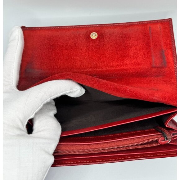 Gucci Red Patent Leather GG Nice Monogram Wallet with  COA - Picture 12 of 16